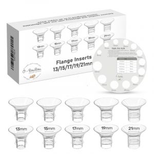 10 Inserts de Bride sans BPA 13/15/17/19/21mm &ndash; Compatible Avec Bride 24mm Bouclier des Tire Lait de Momcozy S9/S12 Pro M5 /Nullie/KISSBOBO/Medela/Philips/Bellababy&ndash; Avec Carte de Mesure pour Mamelons (KELTRADE IN, neuf)