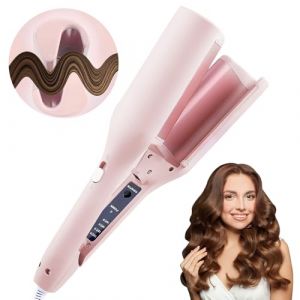 Fer à Boucler 32mm, Boucleur à Cheveux avec 4 Température Réglable Fer à Friser Grandes Boucles Fer à Onduler Céramique Fer à Friser Grandes Ondulations pour Cheveux, Coiffure Longue Durée (Rose) (DongGuanShi JiJunShangMao YouXianGongSi, neuf)