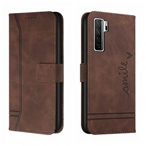 Bravoday Coque pour Huawei P40 Lite 5G / Nova 7SE 5G, Etui Cuir avec Magnetique, Flip Pochette Housse pour Huawei P40 Lite 5G / Nova 7SE 5G Protection, Marron (Bravoday, neuf)