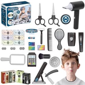 Ensemble de Salon de Beaut&eacute;,36 Pi&egrave;Ces Kit Coiffure pour Enfants,Jouets de Salon de Coiffure,Mode Jeu de Simulation de Coiffeur,Jeu de R&ocirc;le de Coiffure pour Enfants Gar&ccedil;ons et Filles 3+ Ans. (Toouse, neuf)