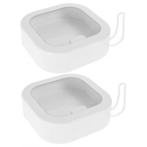 DECORNIJIA 2 Pi&egrave;ces Bo&icirc;te de rangement polyvalente distributeur de petits objets organisateur d'accessoires pour cheveux voyage mini &eacute;tui de voyage de bijoux Support de cravate type blanche (ZhiLight, neuf)