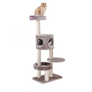 Petrebels Residence Arbre &agrave; chat avec grotte pour chats de petite et moyenne taille, 142 cm de haut, cappuccino (Petrebels, neuf)
