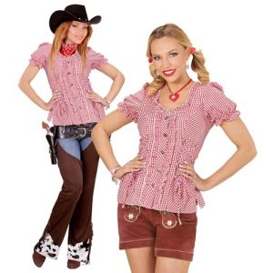 W WIDMANN MILANO Party Fashion - chemisier, bavaroise, chemisier en costume traditionnel, chemise femme, f&ecirc;te de la bi&egrave;re, cowgirl, sh&eacute;rif (Sonera Store FRANCE, neuf)