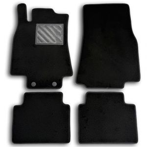 Tapis de sol pour Mercedes Classe B W245 (2005-2011), sur mesure, talonnette en caoutchouc renforc&eacute; et boutons de fixation, Noir (MTC Automotive, neuf)
