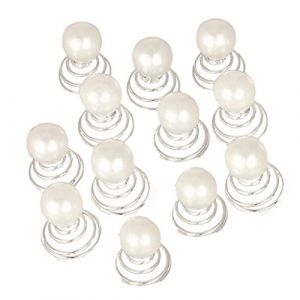 12 pcs Strass épingles à cheveux pour mariage tours bobines tourbillon de fleurs spirale Epingle (GREENLANS, neuf)
