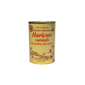 Micouleau Haricots cuisinés à la Graisse de Canard, Plat Préparé en Boîte de 3 boites de 420 gr - Conserverie Artisanal - légumes - qualité - sud ouest - lot de 3 (MICOULEAU, neuf)