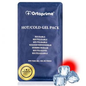 OrtoPrime Poche de Glace en Gel pour Blessures - poche gel chaud froid - Gel R&eacute;utilisable pour Cong&eacute;lateur et Micro-ondes 26 x 15 cm - compresses chaud froid Adaptable &agrave; Toute Partie du Corps (OrtoPrime, neuf)