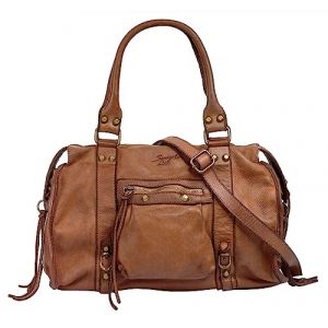 Samantha Look Sac shopping Damen echt Leder | Fabriqu&eacute; en Italie,Sac &agrave; bandouli&egrave;re vintage, sac de transport avec fermeture &eacute;clair, grand sac &agrave; anses en cuir 021061 (pik&eacute; lifestyle GmbH, neuf)