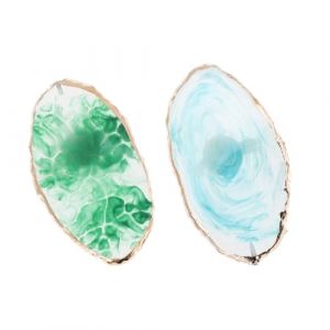 WEKADRIN 2 pièces Palette de Mélange Manucure Résine Plateau Anneau pour Art Ongles Support Couleur Pastel et Gel Outil DIY Décorations Nail Art Présentoir Compact pour Pigments et Vernis (CIUUNIG, neuf)