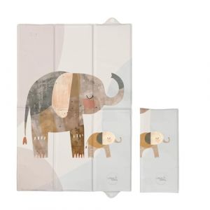 Matelas &agrave; langer portable pliable pour b&eacute;b&eacute; | Doux, imperm&eacute;able et compact | 40 x 60 cm (famille d'&eacute;l&eacute;phants) (Baby Comfort Ltd, neuf)