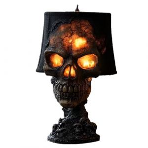 Lampe Tête De Mort, Decoration Halloween, Lampe De Chevet Crane Gothique, Lumiere Halloween Skull Decoration De Table (tuyann, neuf)