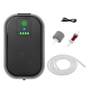 Aerator de Poisson pour appât, aérateur Rechargeable,Pompe à air de pêche Portable - Aerator Rechargeable pour Un Seau d'appâts pour Le Bateau de pêche en Plein air Aquarium (wiqene, neuf)