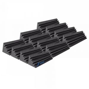 Arrowzoom 12 Panneaux Acoustiques Absorbeur de basse de graves Piège Bass Traps 12x12x48cm Bassabsorber éliminer les ondes stationnaires Correction Acoustique Isolation Sonore Ignifuge Noir 1138 (ArrowEU (Livraison rapide 7-14 jours), neuf)