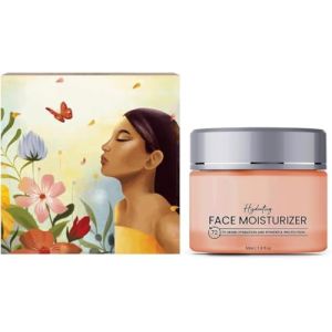 HK Hydratant Visage Homme Femme / Enrichi en Tr&egrave;fle Rouge, Vitamine B3 & B5, Aloevera et Huile de Citronnelle / Sans Paraben, Sans Silicium & Sans Soufre / Convient &agrave; tous les types de peau - 50 ml (HK EXPO, neuf)