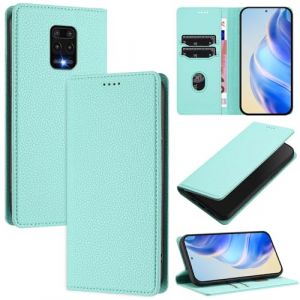 xinyunew Coque pour Xiaomi Redmi Note 9S/Note 9 Pro, RFID Blocage Portefeuille Etui &agrave; Rabat, Housse en Cuir PU pour Xiaomi Redmi Note 9S/Note 9 Pro, Vert Clair (xinyunew, neuf)