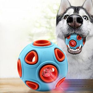 Rolin Roly Balle de Chien LED Balle Jouet pour Chien Balle Lumineuse Rebondissante Interactive avec Clignotant élastique Dog Ball Led Jouet pour Chien à Paillettes (Superior Gallery, neuf)