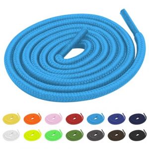 TBOC Lacets Ruban Ronds [Bleu clair] Lacet Rond [120 cm] Chaussures Baskets Patin Sport | Compatible avec Converse Nike Air Force Adidas Stan Smith Puma Timberland Vans pour Enfant Adulte (THE BIG OUTLET COMPANY, neuf)