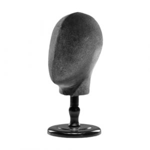 MagiDeal Tête de Mannequin, présentoir de perruque, modèle de tête Stable avec Base, postiche, support de chapeau, modèle de tête de Mannequin pour postiches, Noir (Grand Plaisir 360, neuf)