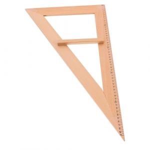 HAPINARY Grand &Eacute;querre Bois pour Enseignants Outil de Mesure G&eacute;om&eacute;trique R&eacute;utilisable avec Poign&eacute;e Fournitures Scolaires pour Classes et Ateliers de Menuiserie (Gan Gardner, neuf)