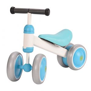 Draisienne Vélo pour Enfant à partir de 1 an, Jouet avec 4 Roues pour Vélo bébé de 12 à 36 Mois, Premier vélo sans pédales pour garçons et Filles comme Cadeau d'anniversaire-50 * 18 * 38cm-Bleu (Hechheu, neuf)