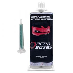 Colle époxy 2 composants P/pistolet. Colle bi-composant pour plastique [extra forte]. Scelle, remplit et colle tous les plastiques, de l'utilisation industrielle à domestique et automobile (rapide) (AreaBoxes, neuf)