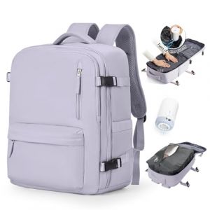 BJLFS Sac à dos sous vide avec pompe,Baggage Cabine à main avec compression pour Ryanair 40x20x25 Sac à dos Voyage Sac cabine Easyjet 45x36x20 pour homme et femme (ONXTHIN, neuf)