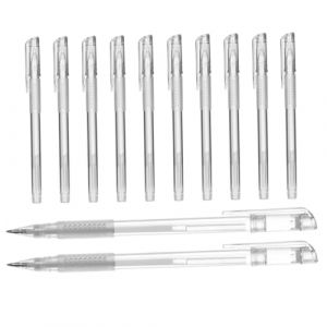 VICASKY Lot de 15 crayons &agrave; sourcils - Contour naturel - Mots cl&eacute;s - Pour d&eacute;butants - Marquage - Soin du corps - Cartographie - Stylo plume transparent - Stylo &agrave; plume - Stylo &agrave; bille - Blanc (Belicious Helper, neuf)