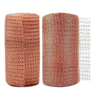 RoadLoo Maille Cuivre,2 Pcs Haute Qualité Grillage Anti Rongeur Bloqueur de Cuivre Filet de Cuivre Tricot pour la Maison Le Jardin la Lutte Antiparasitaire Rongeur Escargot Oiseaux Contrôle(12 Mètres) (RoadLoo, neuf)