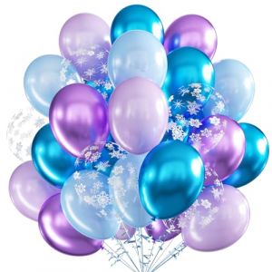 Set de Ballons Bleu Violet, 60 Pièces 12 Pouces Latex Helium Pour Anniversaire, Mariage, Fête, Baby Shower - Décorations (Tukistore, neuf)