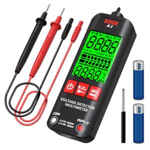 BSIDE Multimètre numérique intelligent 3 résultats Plage automatique Détecteur de tension sans contact Testeur de continuité Ohm Volt Livewire avec étui Lampe de poche (AIMOmeter-UK, neuf)