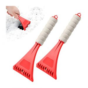 JNNJ Hiver Vitre de Voiture Pelle &agrave; Neige, Grattoir &agrave; Glace avec Poign&eacute;e Douce Antid&eacute;rapante, Gratte-Givre Racloir en Plastique, Pelle &Agrave; Neige Voiture, Pare Brise Outil d'hiver(Rouge) (KJHmaoyi, neuf)