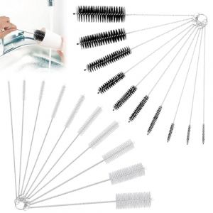 LQUYTA 20 Pi&egrave;ces Goupillon Bouteille, Goupillon, Brosse &agrave; Biberon, Mini Brosses de Nettoyage pour Tubes, Bouteilles, Gourdes, Pailles, Thermos (CCtunCanton O&Uuml;, neuf)