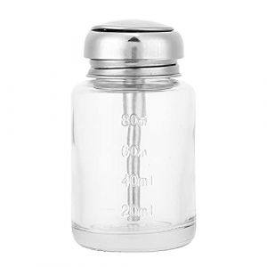 Pompe de Dissolvant de Vernis à Ongles, Récipient de Liquide D'art D'ongle, Distributeur de Dissolvant D'art D'ongle en Verre Professionnel Dissolvant de Vernis à Ongles Récipient Vide Accessoire(F1) (Betued, neuf)