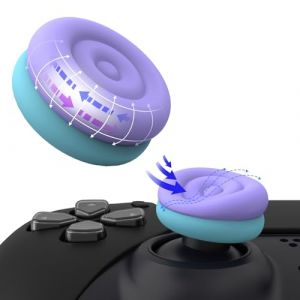 playvital Capuchon Manette pour ps4/ps5,Protection Joystick pour Xbox Series X/S,Capuchon Joystick pour Xbox One/Elite Series 2,Capuchon Stick Analogique pour Switch Pro-Violet Clair & Bleu Aquatique (Game Skindecal Store, neuf)