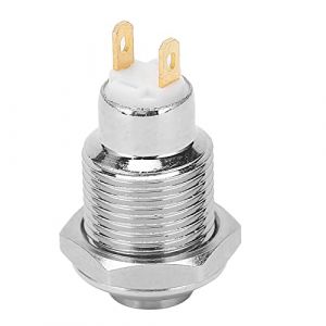 Interrupteur à Bouton Poussoir 10mm Interrupteur Bouton Poussoir en Acier Inoxydable Interrupteur de Démarrage Bouton Poussoir Momentané étanche 3V (Simangy, neuf)