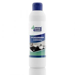 SUPER CLEAN Nettoyant pour plaques de cuisson pour toutes les plaques vitrocéramiques et à induction. Contenance : 250 ml. Nettoyage et entretien éclatants. Élimine les traces de brûlures et de (Innochem, neuf)
