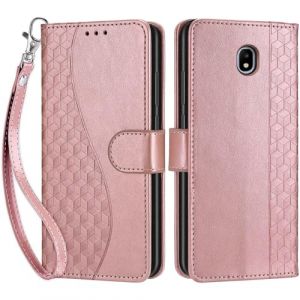 SIENIANLINE Coque pour Samsung Galaxy J5 2017, Etui Protection Housse Premium en Cuir de Portefeuille en Cuir Fermeture Magn&eacute;tique Flip Case pour Samsung Galaxy J5 2017 Coque (Or Rose) (DIKAS, neuf)