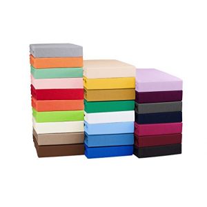 Drap Housse en Jersey 100% Coton dans diverses Tailles et Couleurs - Conforme à la qualité Oeko-Tex Standard 100, Coton, 200 x 220 cm Bleu foncé/Marine (cottonrich, neuf)