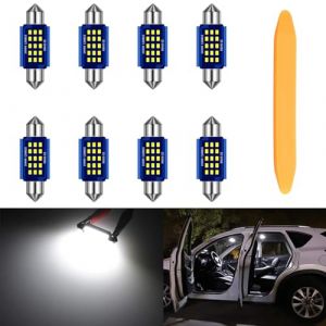 SUCANY Ampoules LED C5W 39mm Blanc 12V 24V,6418 6461 Feston C5W Voiture Ampoule LED,330LM 1.5W 15SMD 2016 LED Chipsets,Canbus,pour &Eacute;clairage Int&eacute;rieur &Eacute;clairage Plaque d'Immatriculation (8 Pieces) (SUCANY Europe, neuf)