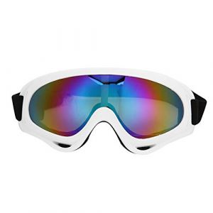 Lunettes de Ski, pour Hommes Femmes, Enfants Filles Gar&ccedil;ons, Lunettes de Snowboard, Protection UV, Anti-bu&eacute;e, Coupe-Vent, Sports de Plein Air, Moto, Cyclisme, Ski, Patinage (Film Couleur Cadre Blanc) (Shaiphfy, neuf)