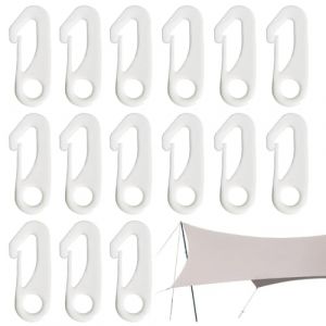 Lot de 15 mousquetons en nylon pour mât de drapeau, accessoires de mât de drapeau, accessoires de mât de drapeau, fixation de drapeau avec corde au mât, pour mât de drapeau, porte-clés (JackieCHEN, neuf)