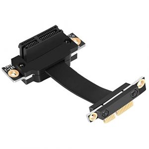 Gokelomg Câble Riser PCIE X1 Dual 90° à Angle Droit PCIe 3.0 X1 X1 8 Gbit/s PCI Express 1X Carte de - 5 cm (Yijunshangmao, neuf)