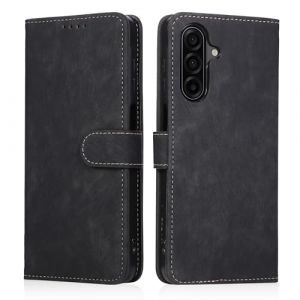 MIKULLE Coque pour Samsung Galaxy A17 5G / 4G 6.7 Pouces,Housse en Cuir Premium PU Pochette de Flip Portefeuille Case Magn&eacute;tique Antichoc Protection Etui &agrave; Rabat - Noir (EU-MIKULLE, neuf)