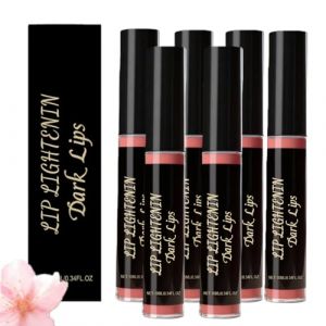 Huile d'éclaircissement des lèvres pour les lèvres noires - Huile hydratante rose avec vitamine E, baume teinté pour les femmes et les hommes, hydratant durable pour les fissures sèches (6) (BRVLY, neuf)