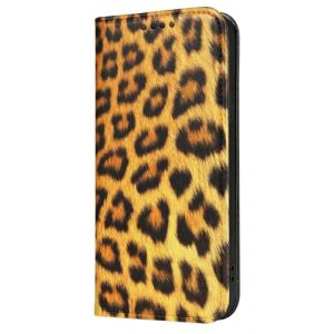 Mixroom - &Eacute;tui &agrave; rabat pour Samsung Galaxy S23 PLUS avec support en cuir synth&eacute;tique fermeture magn&eacute;tique portefeuille partie int&eacute;rieure en TPU souple fantaisie l&eacute;opard H122 (MIXROOM, neuf)