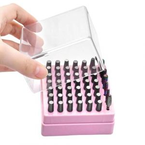 Bo&icirc;te de Rangement pour Fraises de Manucure,Organisateur &agrave; 49 Emplacements Gain de Place | Organisateur d'Outils de Nailiste - Usage Professionnel ou Domestique, Salon & Maison, Id&eacute;e Cadeau Beaut&eacute; (faniut, neuf)