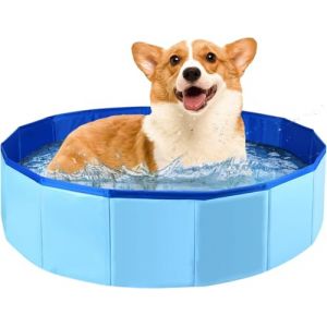 Piscine pour Chien,Pliable Piscine Baignoire Bassin de Baignade,Piscine pour Chien/Chat Animal,Baignoire Pliable,Piscine Pliable pour Chien et Chat,Piscine pour Chien Pliable,Piscine Baignoire Chien (ZonQ, neuf)