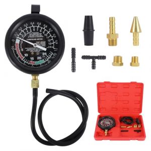 LUTIFIX Manom&egrave;tre &agrave; Vide pour Automobile, Pompe &agrave; Carburant pour Voiture et kit de d&eacute;tection de Fuite de manom&egrave;tre &agrave; Vide, soupape de carburateur, Pompe &agrave; Carburant, testeur de Pression et de Vide (popidi, neuf)