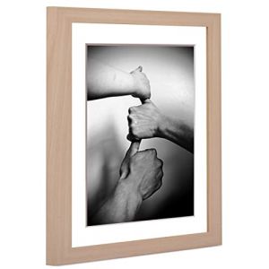 Cadre photo Alice avec passe-partout et verre acrylique I Couleur h&ecirc;tre I Cadre en 40 x 80 cm I Dimensions de l'image 33 x 70 cm (Rahmengalerie24, Alle Preise inkl. deutscher Ust., neuf)