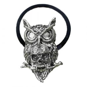 Dark Series Hibou Cr&acirc;ne &Eacute;lastique &agrave; Cheveux Corde &agrave; Cheveux Queue de Cheval Titulaire pour Femme Punk Coiffure Cheveux Tie Party Accessoires (DAIlais, neuf)